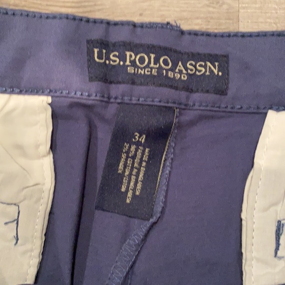 U.S. Polo Assn. flat front shorts navy blue size 34 NWT - Picture 3 of 5